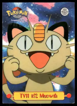 Pokemon Cards TV11 Meowth #52 Topps Trading Cards Series 1 LP - Image 1