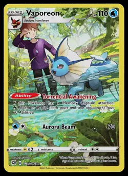 Pokemon Card - Vaporeon Brilliant Stars TG02/TG30 Ultra Rare - Image 1