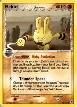 Elekid (Delta Species) 48/101 Dragon Frontiers Pokemon Card TCG - Image 1