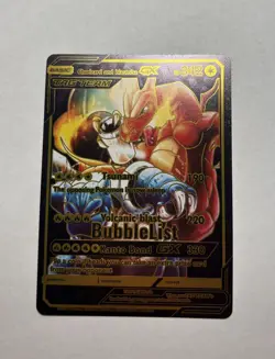 Black Foil Fan Art Display Card Collection Charizard & Blastoise Tag Team GX NM - Image 1