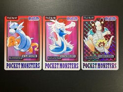 3 SET Dratini Dragonair Dragonite Bandai Carddass 1997 Japanese Pokemon Cards EX - Image 1