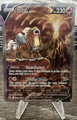 Pokemon Entei V Ultra Rare Full Art Holo Basic GG36/GG70 230 HP Beast Card - Image 1