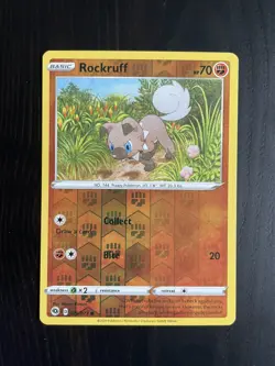 Pokemon card CHAMPIONS PATH Reverse Holo ROCKRUFF (029/073) Mint/NM - Image 1