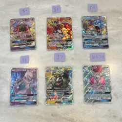 Pokemon TCG GX Holo Card Lot - Tapu Lele, Ho-Oh, Gyarados, Mewtwo, Alolan Golem… - Image 1