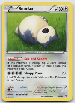 Snorlax 58/83 Generations Rare Pokemon TCG Card - Image 1