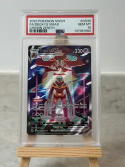 Pokemon TCG Deoxys Vmax GG45/GG70 Crown Zenith Galarian Gallery PSA 10 - Image 1