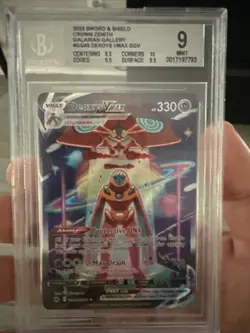 2023 Pokemon Deoxys VMAX GG45/GG70 Crown Zenith: Galarian Gallery Holo BGS 9 - Image 1