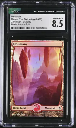 MOUNTAIN Zendikar Foil CGC 8.5 MTG [Nostalgium] - Image 1