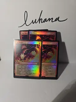 4x Fire Magic (0136) MTG Final Fantasy 3foil 1 Reg English Playset - NM/Mint 🔥 - Image 1