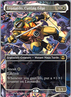 MTG Leonardo, Cutting Edge (Borderless) Teenage Mutant Ninja Turtles 211 NM - Image 1