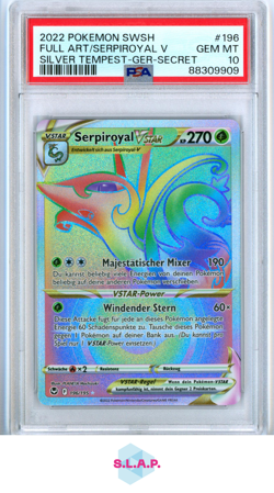 FA/SERPIROYAL VSTR SILVER TEMPEST-GER-SECRET POKEMON SWSH 2022 196 PSA 10 - Image 1