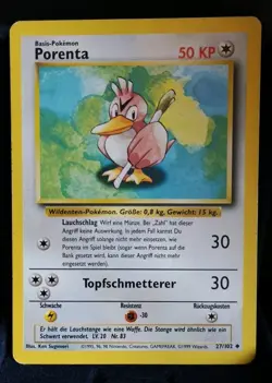 Pokemon TCG Porenta 27/102 Basis Set Deutsch Vintage 1999 - Image 1