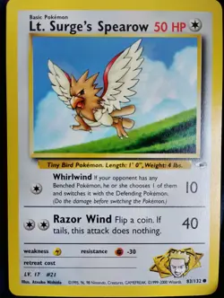 Pokemon TCG Lt. Surge's Spearow 83/132 Gym Heroes Englisch NM - Image 1