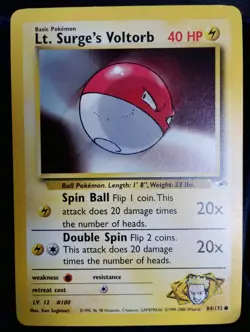 Pokemon TCG Lt. Surge's Voltorb 84/132 Gym Heroes Englisch NM - Image 1