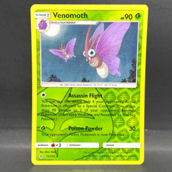 2019 POKEMON UNBROKEN BONDS VENOMOTH 11/214 REVERSE HOLO (RARE) - Image 1