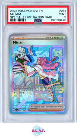 MIRIAM SPECI4L ILLUSTRATION RARE POKEMON SVI EN-SCARLET & VIOLET 2023 251 PSA 9 - Image 1