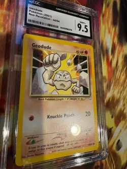 Geodude Pokemon 2001 Neo Revelation 44/64 CGC Mint+ 9.5 - Image 1
