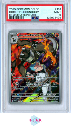 ROCKET'S HOUNDOOM ILL RARE POKEMON GER DRI DE-DESTINED RIVALS 2025 191 PSA 9 - Image 1