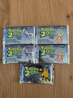5× Topps Pokemon The Movie 2000 Booster – Original – Ungeoffnet – Rare Vintage - Image 1