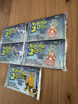 5× Topps Pokemon The Movie 2000 Booster – Original – Ungeoffnet – Rare Vintage - Image 2