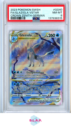 FA/GLAZIOLA VSTR CROWN ZENITH-GER POKEMON SWSH CROWN ZENITH 2023 GG40 PSA 8 - Image 1