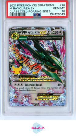 M RAYQUAZA EX CLASS.COLL-ROARING SKIES POKEMON CELEBRATIONS 2021 76 PSA 10 - Image 1