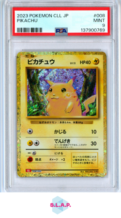 PIKACHU POKEMON JAP CLL-TCG CLASSIC CHARIZARD & HO-OH EX DECK 2023 008 PSA 9 - Image 1