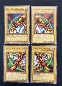 Yugioh Lot of 4 The Forbidden One DB1-135-137 Right/Left Arm & Right/Left Leg - Image 1