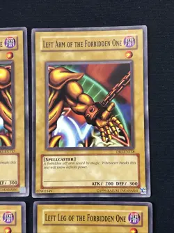 Yugioh Lot of 4 The Forbidden One DB1-135-137 Right/Left Arm & Right/Left Leg - Image 3
