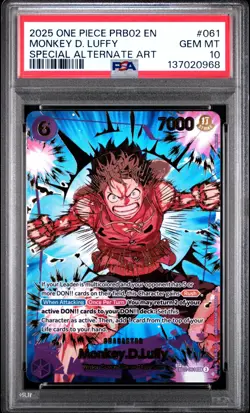 One Piece TCG Monkey D. Luffy SP The Best PRB02 EB02-061 PSA 10 English GEM MINT - Image 3