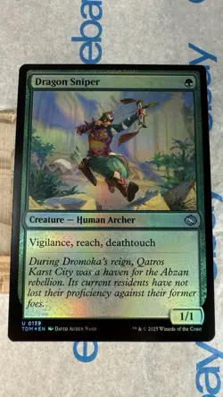 MTG Magic the Gathering FOIL Dragon Sniper TDM! - Image 2