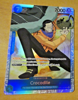 ONE PIECE ENGLISH CARD HOLO GAME CARTE CROCODILE OP01-067 SR EN JCC NM - Image 1