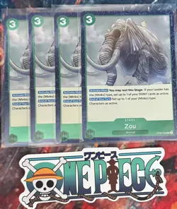 4x One Piece OP08-039 R Zou - English - Playset - Foil - TCG - NM/M - Image 1