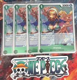 4x One Piece OP08-034 R Wanda - English - Playset - Foil - TCG - NM/M - Image 1
