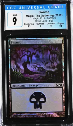 SWAMP 2011 Core Set Foil CGC 9 MTG [Nostalgium] - Image 1