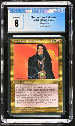 SUNASTIAN FALCONER *Italian* Legends U CGC 8 MTG EDH [Nostalgium] - Image 1