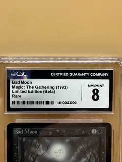 Bad Moon – 1993 MTG Beta – CGC 8 NM-MT – Vintage Magic - Image 3