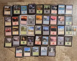 MTG Magic The Gathering Vintage Basic Land Lot: Odyssey, Urza, Ice Age + Most NM - Image 1