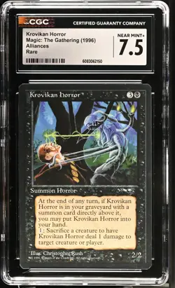 KROVIKAN HORROR Alliances Rare Reserved List CGC 7.5 MTG [Nostalgium] - Image 1