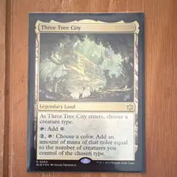 Three Tree City (0260) Bloomburrow Foil Legendary Land Rare Magic: The Gathering - Image 1