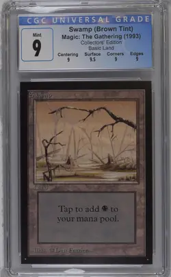 SWAMP (A - Not Tournament Legal) Collectors Ed CGC 9 Q+ MTG [Nostalgium] - Image 1