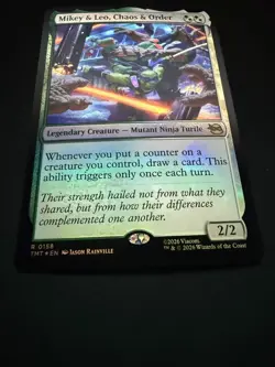 Mikey & Leo, Chaos & Order #158 Foil MTG TMNT Universes Beyond NM - Image 3