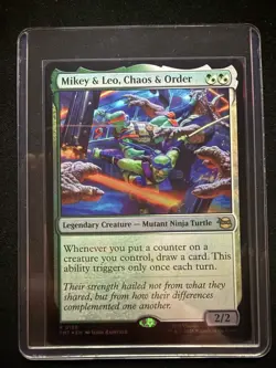 Mikey & Leo, Chaos & Order #158 Foil MTG TMNT Universes Beyond NM - Image 5