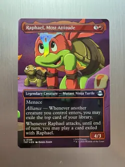 Rapahel, Most Attitude - 199 MTG: Teenage Mutant Ninja Turtles - Borderless Foil - Image 1