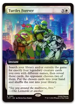 Turtles Forever (Extended Art) #261 (Foil) (NM) TMT Magic MTG - Image 1