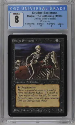 DRUDGE SKELETONS Beta C CGC 8 MTG [Nostalgium] - Image 1