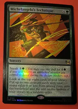 MTG, MICHELANGELO'S TECHNIQUE 0122, RARE, NM, TMT, FOIL FINISH, UNPLAYED - Image 1