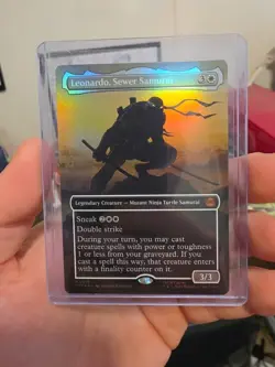 Leonardo Sewer Samurai Borderless Teenage Mutant Ninja Turtles Foil TMNT MTG - Image 1