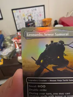 Leonardo Sewer Samurai Borderless Teenage Mutant Ninja Turtles Foil TMNT MTG - Image 3