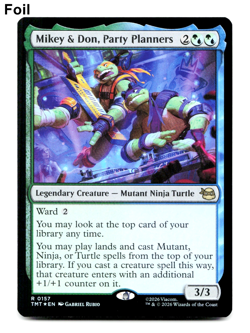 Mikey & Don, Party Planners (FOIL) - [Teenage Mutant Ninja Turtles] MTG TMT 0157 - Image 1
